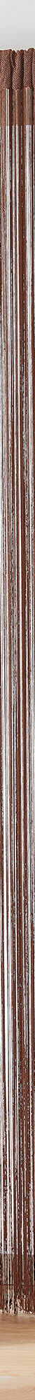 Rideau de fils découpable finition passe-tringle (chocolat) Rideau de fils découpable finition passe-tringle (chocolat)